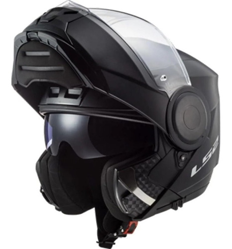 Casco Moto Rebatible Ls2 902 Scope Negro Pinlock Doble Visor