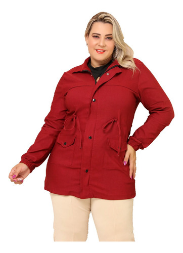 Parka Casaco Sobretudo Plus Size Feminino Tamanhos Grandes 