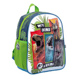 Mochila Espalda Jardin 12 PuLG Jurassic World Escolar Edu Color Verde 77100