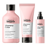 Shampoo Loreal Vitamino Color + Enjuague + Spray 10 En 1 