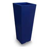 Vaso D Planta Alto Decorativo Polietileno 90x40 Azul Marinho