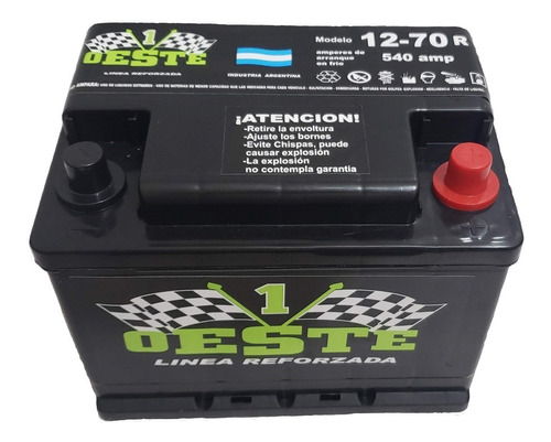 Bateria 12x70 Oeste Autos Naftero/diesel En Gral