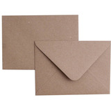 50 Sobres Papel Kraft 150g 13.7x18.7cm - 5 1/4 X 7 1/4 Inch