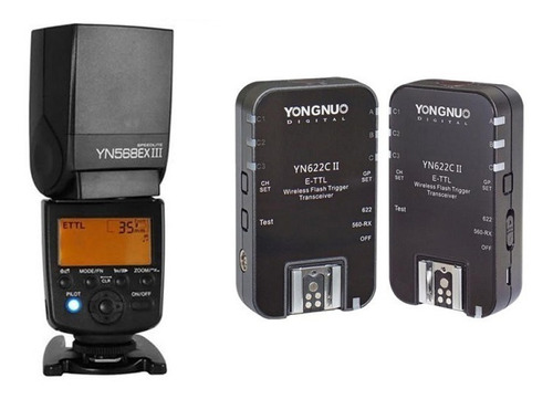 Kit Flash Yn-568ex Iii + Radio Flash Yn-622c Ii Canon Novo