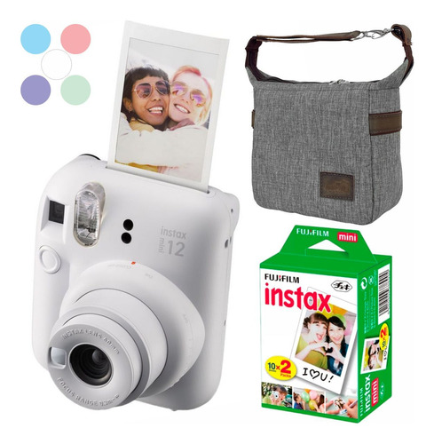 Kit Câmera Instax Mini 12 Instantanea + 20 Fotos + Bolsa