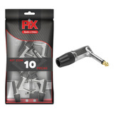 10x Plug P10 Mono Premium Profissional Série 90º Graus - Pix