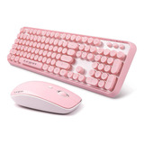 Combo De Teclado Inalmbrico Rosa, Combo De Teclado Y Mouse I