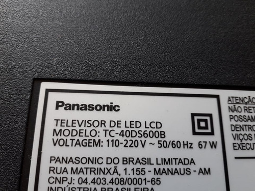 (par) Auto Falante Tv Panasonic Tc-40ds600b