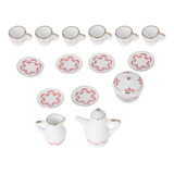 Juego De Juguetes De Porcelana Para Fiestas De Té En Miniatu