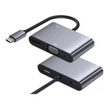 Adaptador Usb Tipo C 3.0 X Hdmi Vga Audio Usb Type C 5em1