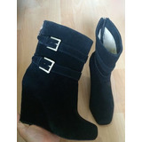 Zapatos Tacones Botas Michael Kors Piel Fina Suede Negros!!