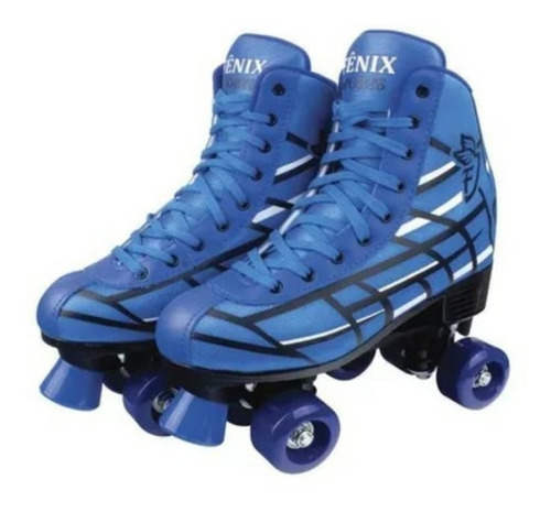 Patins Roller Skate Azul 36 Ao 37 -  Fênix