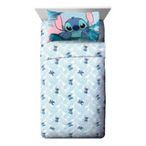 Sabanas Cama Doble, Juego De Sábanas Stitch (lilo & Stitch) 