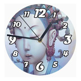 Reloj De Madera Brillante Diseño Buda B24