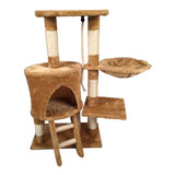 Mueble Rascador Con Escalera Y Hamaca Gato Fancy Pets 96cm