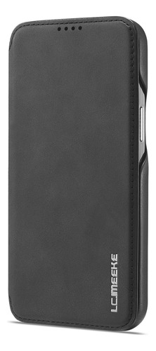 Capa Magnética De Couro Flip Wallet Para iPhone