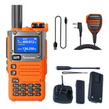 Radios Ham Wikitokis Uhf/vhf Amfm Metallic Usb C Ptt Orange