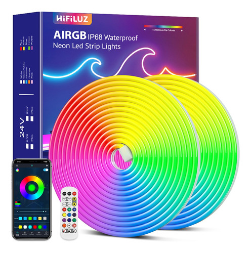 Tira De Luz Led Neón 10m App Flexible Rgb Bluetooth  Ip68