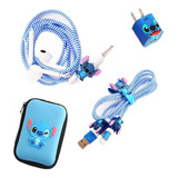 Stitch Protectores Cable, Cargador, Audifonos, Celular