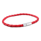 Pulsera Roja Protección Pulsera De Cuero Hombre