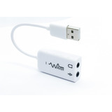 Placa De Áudio Adaptador Usb P2 Microfone Bm800 P/ Pc Waver