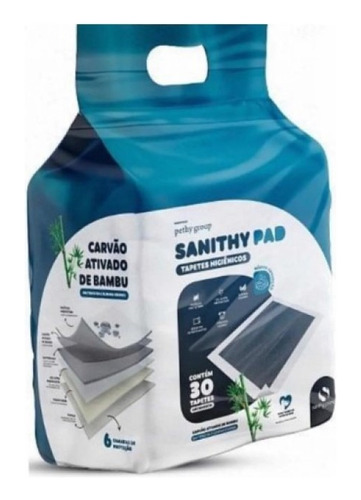 Tapete Hig Carbono Sanithy Pad 55 X 60 C/30 Un Cães