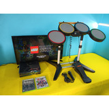 Bateria Rockband Xbox 360 Y Microfono Y Un Juego A Escoger