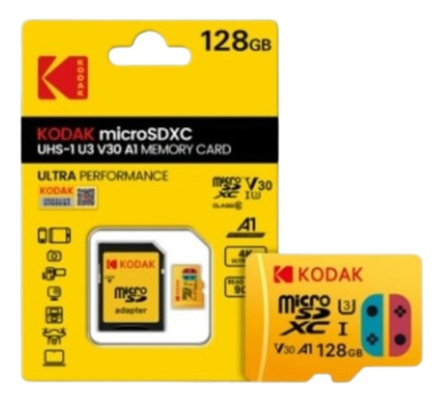 Cartão Micro Sd Kodak 128gb Classe 10 Ps Vita Nitendo Switch