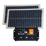 Oferta Pack X 2 Panel Solar 30w + Regulador Solar - Enertik