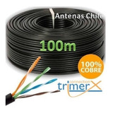 Cable Para Cámara 100m + Balun + Fuente + Pulpo + Dc Energía