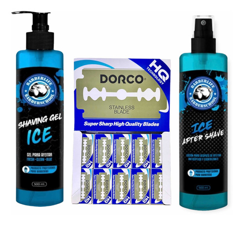 Navajas Dorco + Gel Para Rasurar + Loción After Shave Ice