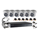 Camara Seguridad Kit Hikvision Dvr 8ch + 6 Domos 1mp + Cable