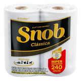 Papel Toalha De Cozinha Snob Hiper Multiuso 19x22cm 2x120un