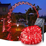 Manguera Serie Luces Navidad Solar Led Exteriores 8 Modos 7m