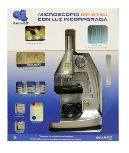 Educando Microscopio Con Luz Aumento 300x Y Espejo B750