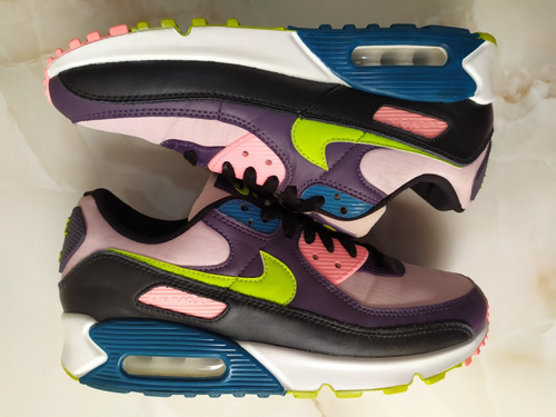 Nike Air Max 90 Eggplant Volt (25.5cm) Run Multicolor Gym Og