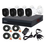 Kit De 4 Camara 5mp Dahua B2a51 Metalica + Dvr 5mp 4ch