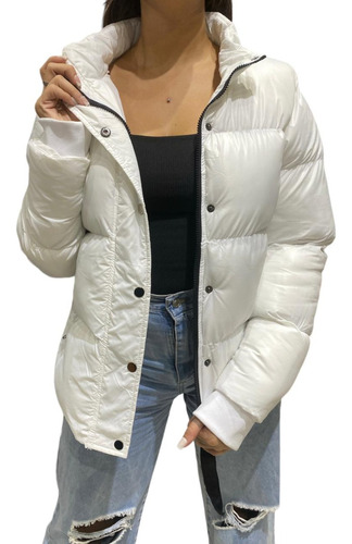 Campera Puffer Inflada Importada Mujer Calidad Puños S A Xl