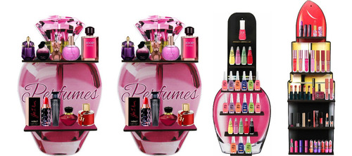 Nicho Organizador Prateleira Esmaltes Perfume Batom 4 Pç Mdf