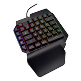 Teclado Gamer Usb Retroiluminado A Una Mano