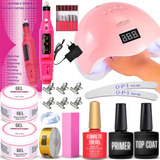 Kit Unha Gel Completo Fibra Kit Unhas Acrigel