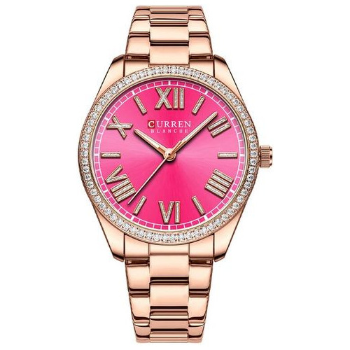 Reloj Curren Análogo Mujer Dama Original Regalo Acero 9088