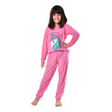 Pijama De Frio Infantil Inverno Menina Juvenil Malha