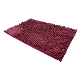 Alfombra Baño Base Antideslizante Suave Shaggy Rectangular