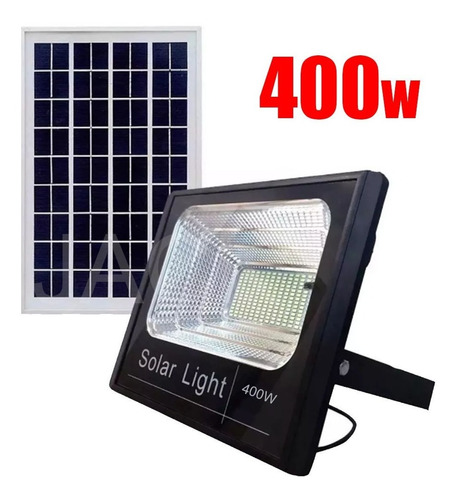 Refletor Holofote De Led 400w Placa Solar Luminária Completa