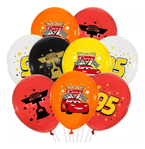 Set De 12 Globos Latex Diferentes Diseños Infantiles