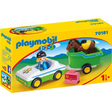 Playmobil 1 2 3 Coche Con Remolque De Caballo Tun Tunishop
