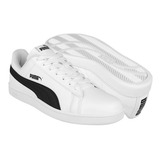 Tenis Joven Puma Smash 37260502 Simipiel Blanco