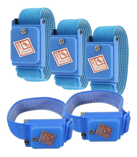 Kit Com 5 Pulseiras Proteção Anti Estática Sem Fio Esd Pro