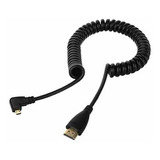 Cable Hdmi - Stretch Spring Left Angled 90 Degree Micro Hdmi